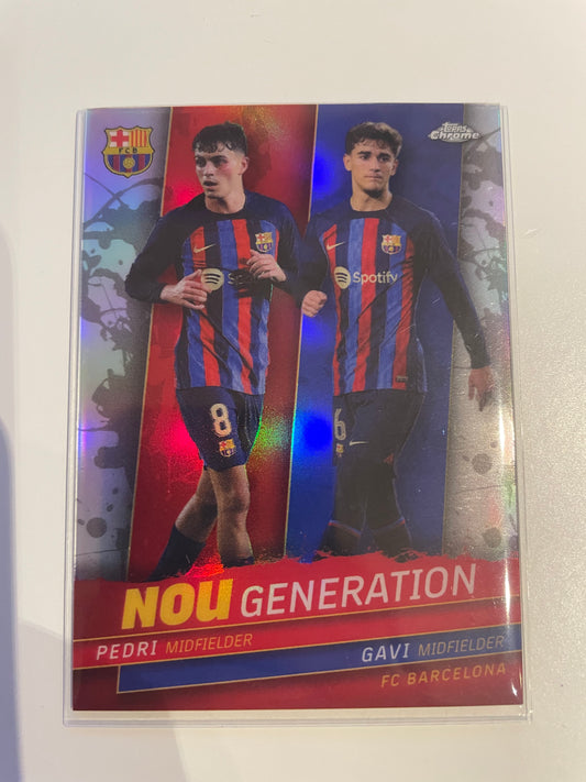 Topps Chrome FC Barcelona 22/23 | Nou Generation | Pedri & Gavi